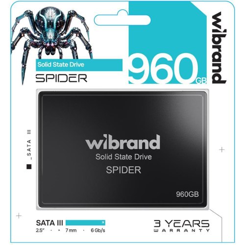 Накопичувач SSD Wibrand Spider 960GB 2.5 (WI2.5SSD/SP960GBST)
