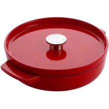 Сотейник чавунний KitchenAid, 26см, 2.77л, з кришкою, червоний (CC009009-001)