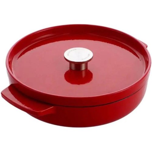 Сотейник чавунний KitchenAid, 26см, 2.77л, з кришкою, червоний (CC009009-001)