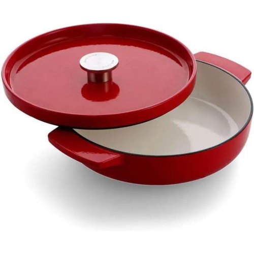 Сотейник чавунний KitchenAid, 26см, 2.77л, з кришкою, червоний (CC009009-001)