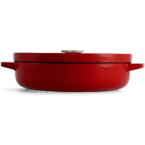 Сотейник чавунний KitchenAid, 26см, 2.77л, з кришкою, червоний (CC009009-001)