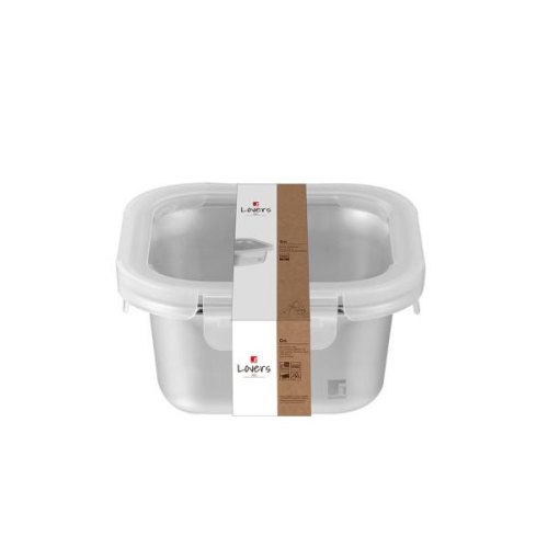 Контейнер для зберігання їжі Bergner Go Lovers, 640мл, квадратний, нержавіюча сталь (BG-36313-GY)