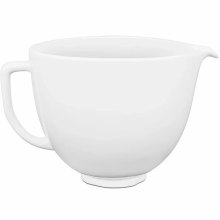 Чаша KitchenAid, 4.7л, керамічна, з ручкою, білий шоколад (5KSM2CB5LW)