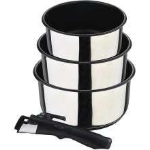 Набір ковшів Bergner Click & cook, 1.5л/2.1л/3л, зі знімною ручкою (BG-32293-MM)