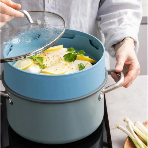 Вставка-пароварка GreenPan Steam, 24см, блакитна (CC006630-001)