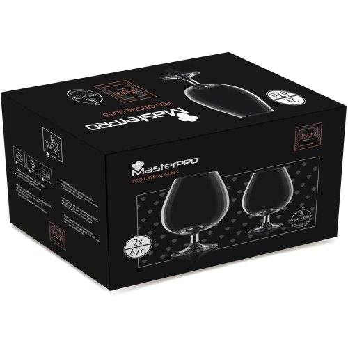 Набір келихів для коньяку MasterPro Barware oenology, 670мл, 2шт (BGEU-2883)