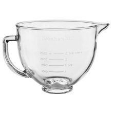 Чаша KitchenAid, 4.7л, скляна, з ручкою та мірною шкалою (5KSM5GB)