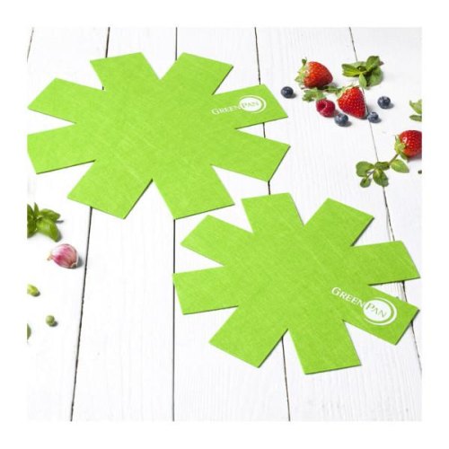 Захист для зберігання сковорідок GreenPan, 2шт, 27/34см, салатовий (CC000749-001)