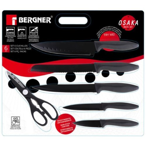 Набір ножів Bergner Osaka, 6 предметів (BG-9075-BK)