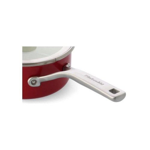Ківш KitchenAid Steel Core, 18см, 2л, з кришкою, червоний (CC003264-001)