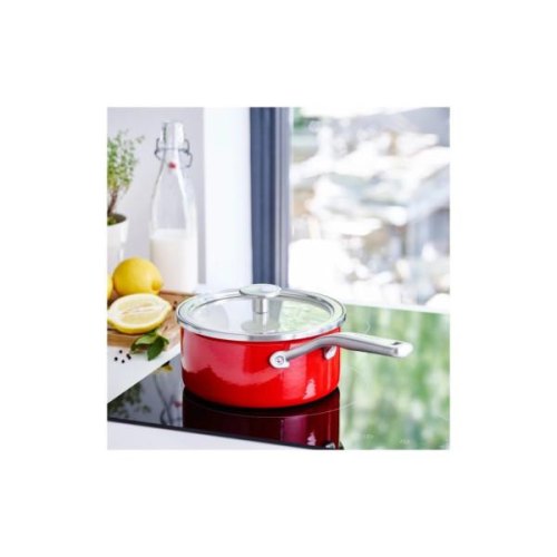 Ківш KitchenAid Steel Core, 18см, 2л, з кришкою, червоний (CC003264-001)