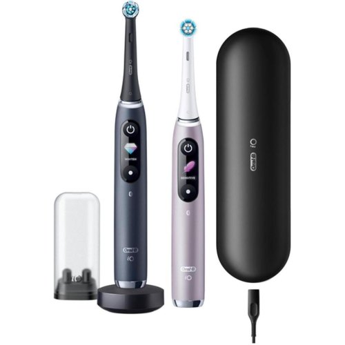 Електрична зубна щітка Braun Oral-B iO Series 9 DUO iOM9d.2J2.2AD, 2шт, рожева/чорна (80363732)