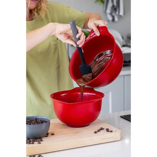 Лопатка силіконова KitchenAid Coreline, 34см, сіра (KAS030OHCGG)