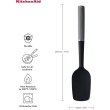 Лопатка силіконова KitchenAid Coreline, 34см, сіра (KAS030OHCGG)