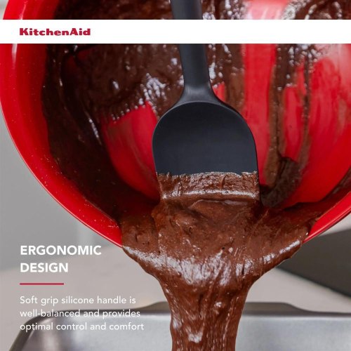 Лопатка силіконова KitchenAid Coreline, 34см, сіра (KAS030OHCGG)