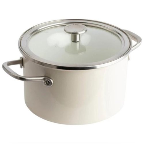 Каструля KitchenAid Steel Core, 20см, 3.7л, з кришкою, мигдальний крем (CC003266-001)