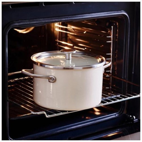 Каструля KitchenAid Steel Core, 20см, 3.7л, з кришкою, мигдальний крем (CC003266-001)