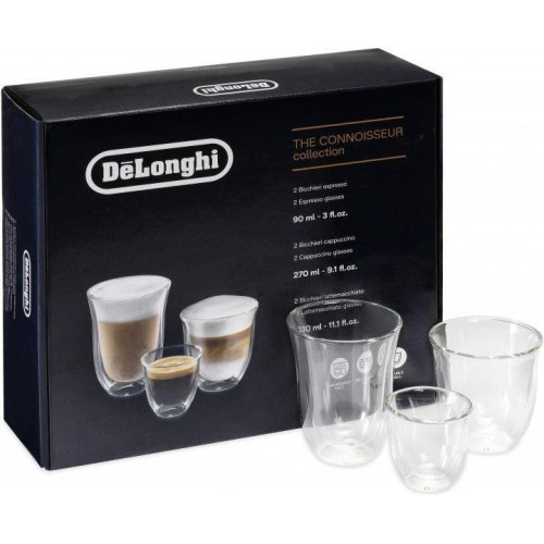 Набір склянок Delonghi DLSC302 MIX, 6шт, 2x90мл/2x270мл/2x330мл (5513284451)