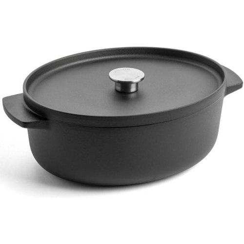 Гусятниця чавунна з кришкою KitchenAid Matte Oven-to-table, 30см, 5.6л, чорна (CC004900-001)