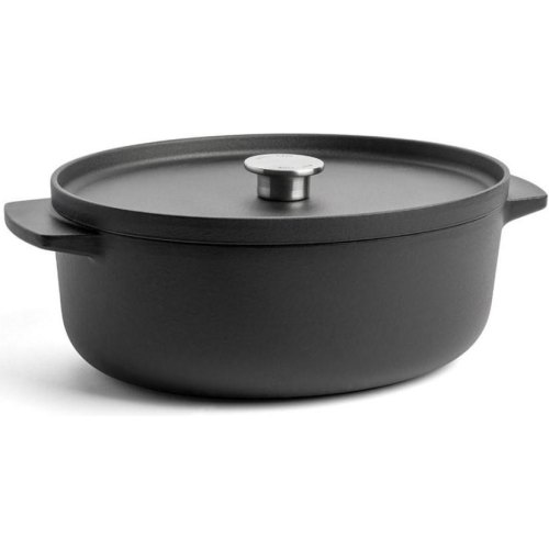 Гусятниця чавунна з кришкою KitchenAid Matte Oven-to-table, 30см, 5.6л, чорна (CC004900-001)
