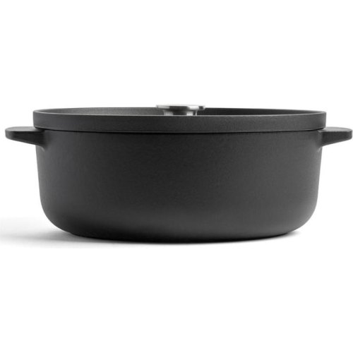 Гусятниця чавунна з кришкою KitchenAid Matte Oven-to-table, 30см, 5.6л, чорна (CC004900-001)