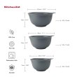Набір мисок KitchenAid Coreline, 3шт, 2.4/3.3/4.3л, сірий (KQG175OSCGG)