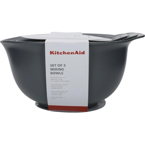 Набір мисок KitchenAid Coreline, 3шт, 2.4/3.3/4.3л, сірий (KQG175OSCGG)