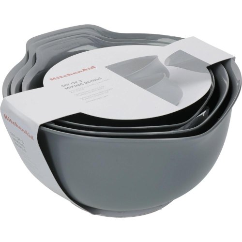 Набір мисок KitchenAid Coreline, 3шт, 2.4/3.3/4.3л, сірий (KQG175OSCGG)