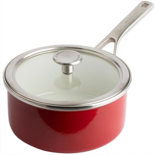 Ківш KitchenAid Steel Core, 20см, 2.4л, з кришкою, чорний (CC003288-001)