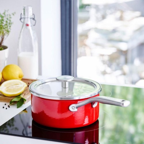 Ківш KitchenAid Steel Core, 20см, 2.4л, з кришкою, чорний (CC003288-001)