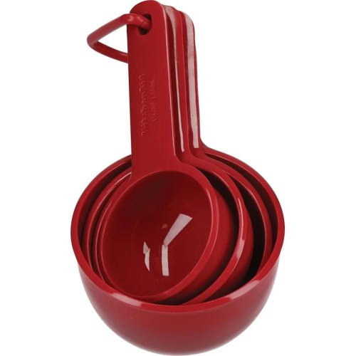 Набір мірних ковшиків KitchenAid Universal, 4шт, 59мл/79мл/118мл/237мл, червоний (KQG058OHERE)
