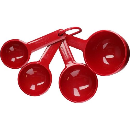 Набір мірних ковшиків KitchenAid Universal, 4шт, 59мл/79мл/118мл/237мл, червоний (KQG058OHERE)