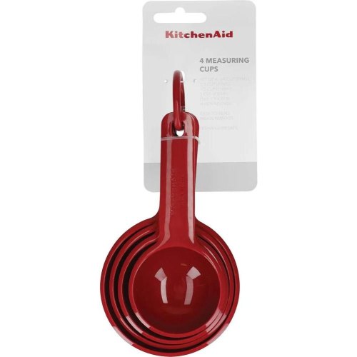 Набір мірних ковшиків KitchenAid Universal, 4шт, 59мл/79мл/118мл/237мл, червоний (KQG058OHERE)