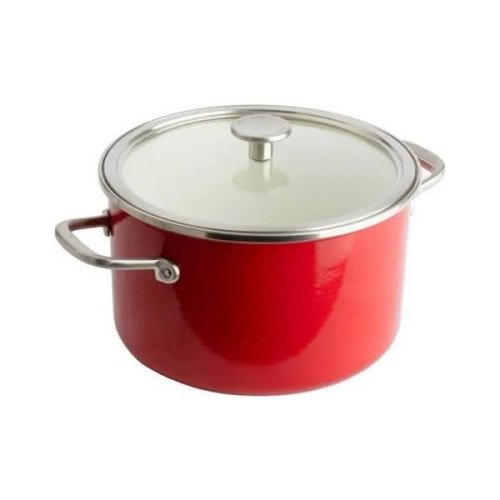 Каструля KitchenAid Steel Core, 24см, 6л, з кришкою, червона (CC003270-001)