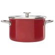 Каструля KitchenAid Steel Core, 24см, 6л, з кришкою, червона (CC003270-001)