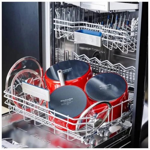 Каструля KitchenAid Steel Core, 24см, 6л, з кришкою, червона (CC003270-001)