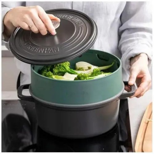 Вставка-пароварка GreenPan Steam, 24см, зелена (CC006629-001)