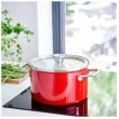 Каструля KitchenAid Steel Core, 20см, 3.7л, з кришкою, червона (CC003267-001)