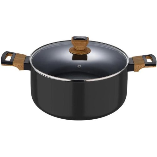 Каструля Bergner Earth black, 24см, 4.3л, з кришкою (BG-32036-BK)