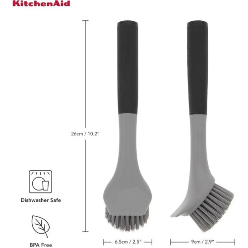 Щітка для миття посуду KitchenAid Sinkware, 26см, сіра (KEG882OHOBA)