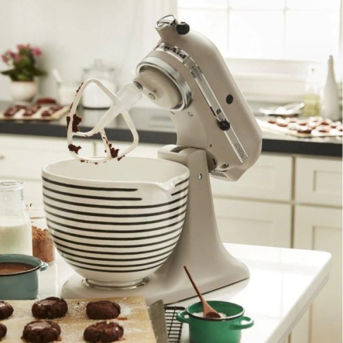 Чаша KitchenAid, 4.7л, керамічна, з ручкою, біла (5KSM2CB5PHS)