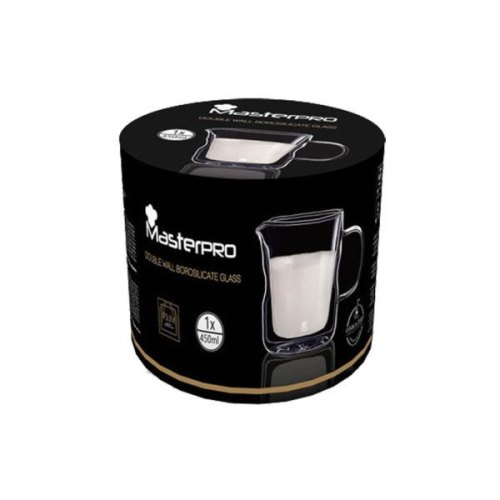 Молочник MasterPro Mixology, 440мл, з подвійними стінками, скло (BGMP-20210)