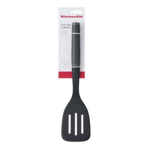 Лопатка KitchenAid Coreline, 34.3см, з прорізами, сіра (KAS002OHCGG)