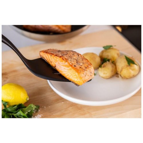 Лопатка KitchenAid Coreline, 34.3см, з прорізами, сіра (KAS002OHCGG)