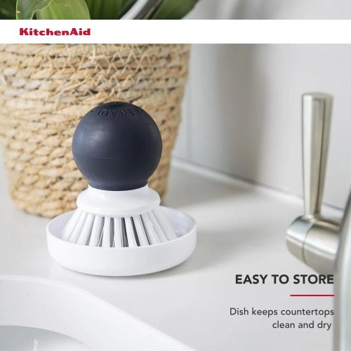 Щітка для миття посуду KitchenAid Sinkware, 9см, біла (KEG195OSBA)