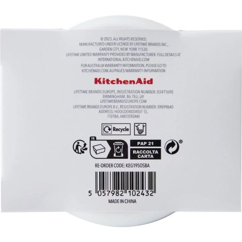 Щітка для миття посуду KitchenAid Sinkware, 9см, біла (KEG195OSBA)
