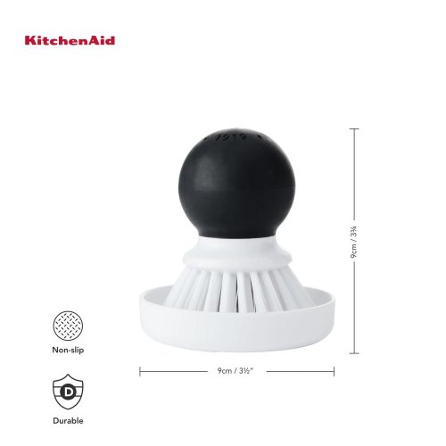 Щітка для миття посуду KitchenAid Sinkware, 9см, біла (KEG195OSBA)