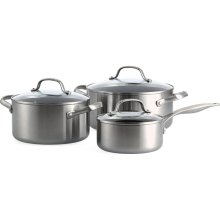 Набір посуду GreenPan Geneva, 6 предметів, 16/20/24см, 1.5/3.1/4.8л, керамічне покриття (CC005244-001)