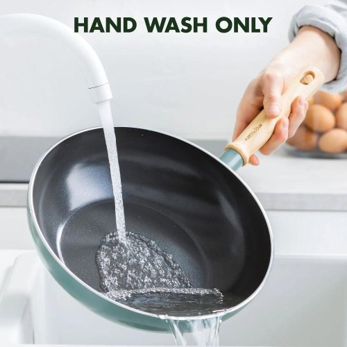 Сковорода ВОК GreenPan Mayflower, 28см, 3.6л, керамічне покриття, блакитна (CC001683-001)