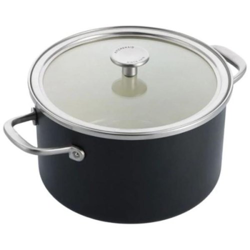 Каструля KitchenAid Steel Core, 24см, 6л, з кришкою, матова чорна (CC006001-001)